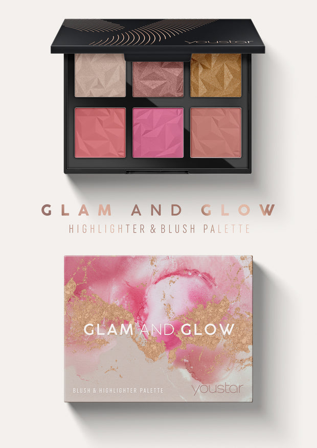 youstar GLAM & GLOW Highlighter & Blush Palette