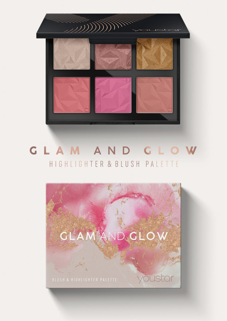 youstar GLAM & GLOW Highlighter & Blush Palette